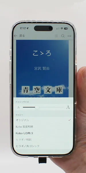 楽天Kobo_文字サイズ・フォントを変更できるか