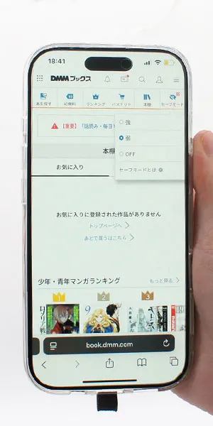 DMMブックス_セーフモードはあるか